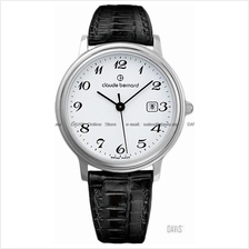 Claude Bernard . 31211 3 BB . Classic (W) Date Pair Leather White
