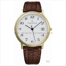 Claude Bernard . 70149 37J BB . Classic (M) Date Pair Leather White