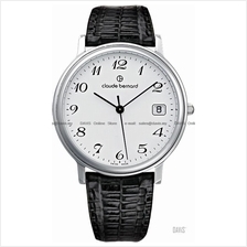 Claude Bernard . 70149 3 BB . Classic (M) Date Pair Leather White