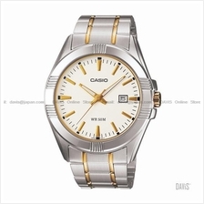 CASIO MTP-1308SG-7AV STANDARD simple date SS bracelet gold *Match*