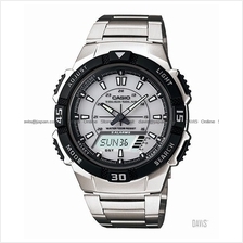 CASIO AQ-S800WD-7EV STANDARD Ana-Digi world time solar bracelet silver