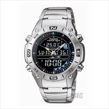 CASIO AMW-703D-1AV OUTGEAR Ana-Digi steel bracelet hunting watch black