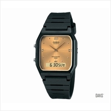CASIO AW-48HE-9AV Standard Casual Ana-Digi resin strap watch brass