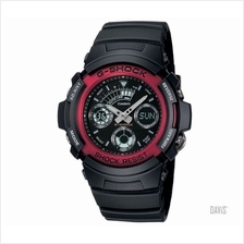 CASIO AW-591-4A G-SHOCK Analogue-Digital red resin band watch
