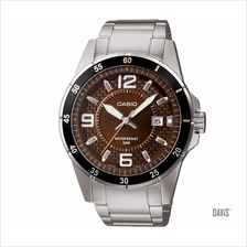 CASIO MTP-1291D-5AV STANDARD stylist w/ date SS bracelet watch bronze