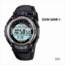 CASIO SGW-200B-1 OUTGEAR distance calculator nylon strap watch black