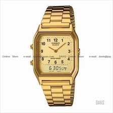 CASIO AQ-230GA-9B STANDARD ana-digital alarm chrono SS bracelet gold