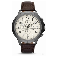 A|X ARMANI EXCHANGE AX1757 Aeroracer Chronograph Leather Strap Brown