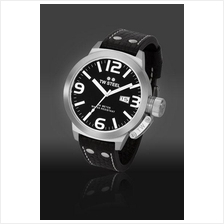 TW Steel TW22 Canteen 50mm Date Mineral Quartz 100M Leather Black
