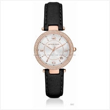 MICHAEL KORS MK2462 Mini Parker Date Glitz Leather Strap Black