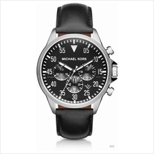 MICHAEL KORS MK8442 Gage Men's Chronograph Leather Strap Black