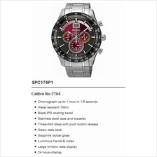 SEIKO . SPC175P1 . CRITERIA . M . Chrono . SSB . Quartz . Black Maroon