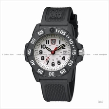 LUMINOX 3507 Navy SEALs date white black PU strap