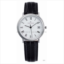Claude Bernard . 31211 3 BR . Classic (W) Date Leather Strap White