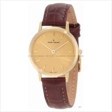 Claude Bernard . 20059 37J DI . Classic (W) Pair Leather Strap Gold