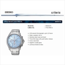 SEIKO . SNDX61P1 . CRITERIA . W . Chronograph . SSB . Quartz . Blue