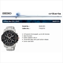 SEIKO . SNAD15P1 . CRITERIA . M . Chronograph . SSB . Quartz . Black