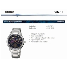 SEIKO . SPA773P1 . CRITERIA . W . Retrograde . SSB . Quartz . Black