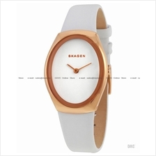 SKAGEN SKW2296 Women's Madsen Classic 2-hand Oval Leather Strap White