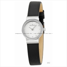 SKAGEN 358XSSLBC Women's Freja Mini Classic Glitz Leather Strap Black