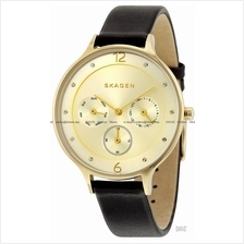 SKAGEN SKW2393 Women's Anita Multifunction Glitz Leather Gold Black