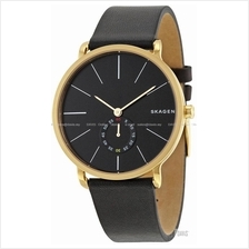 SKAGEN SKW6217 Men's Hagen Small-second Leather Strap Black
