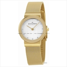 SKAGEN 358SGGD Women's Freja Classic Glitz Mesh Bracelet Gold