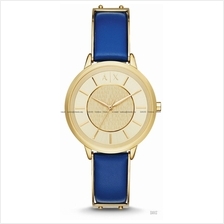 A|X ARMANI EXCHANGE AX5312 Women's Olivia Classic Leather Gold Blue
