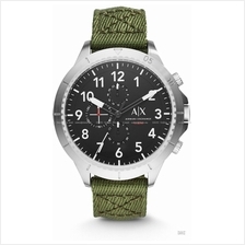 A|X ARMANI EXCHANGE AX1759 Men's Aeroracer Chronograph Leather Green