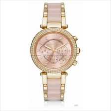 MICHAEL KORS MK6326 Parker Chrono Glitz Acetate Pink Bracelet Two-tone