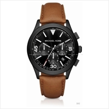 MICHAEL KORS MK8450 Gareth Men's Chronograph Leather Black Brown