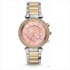 MICHAEL KORS MK6140 Parker Chronograph Glitz Bracelet Pink Two-tone