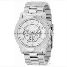 MICHAEL KORS MK8086 Runway Oversized Chronograph SS Bracelet Silver