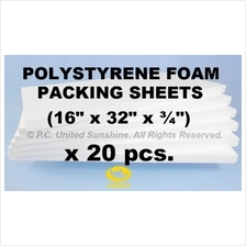 POLYSTYRENE FOAM PACKING SHEETS Board 16" x 32" Packing Protection