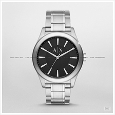 A|X ARMANI EXCHANGE AX2320 Men's Classic 3-hand SS Bracelet Black