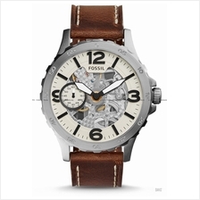 FOSSIL ME3128 Men's Nate Automatic Small-second Leather Strap Brown