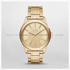 A|X ARMANI EXCHANGE AX2321 Men's Classic 3-hand SS Bracelet Gold