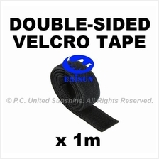 CABLE VELCRO TAPE DOUBLE-SIDED BLACK x 1m for Server Wire Tying Strap