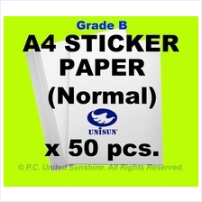 x50pcs A4 STICKER PAPER (Simili) Grade B Creative Fun Label Stickers