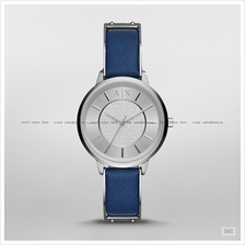 A|X ARMANI EXCHANGE AX5318 Women's Olivia Classic Leather Silver Blue