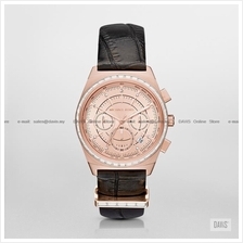 MICHAEL KORS MK2616 Vail Chronograph Glitz Leather Strap Rose Gold