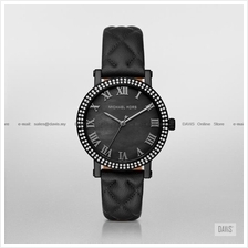 MICHAEL KORS MK2620 Norie Classic 3-hand Glitz Leather Strap Black