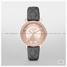 MICHAEL KORS MK2619 Norie Classic 3-hand Glitz Leather Rose Gold Grey