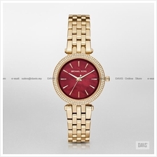 MICHAEL KORS MK3583 Darci Classic 3-hand Glitz SS Bracelet Red Gold