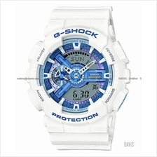 CASIO GA-110WB-7A G-SHOCK ana-digi white blue series resin strap