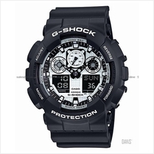 CASIO GA-100BW-1A G-SHOCK ana-digi black & white monotone resin SC