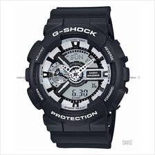 CASIO GA-110BW-1A G-SHOCK ana-digi black & white monotone resin SC