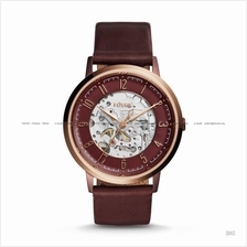 FOSSIL ME3137 Women's Vintage Muse Automatic Skeleton Leather Wine