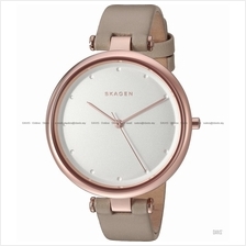 SKAGEN SKW2484 Women's Tanja 3-hand Oversized Leather Strap Beige Rose