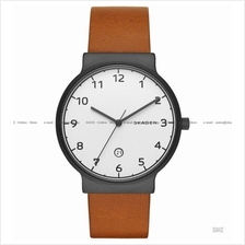 SKAGEN SKW6297 Men's Ancher Date Leather Strap Brown